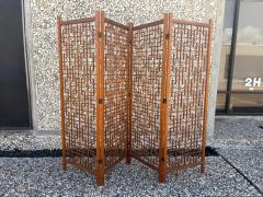 Mid Century Teak Four Panel Room Divider Screen - 4755800