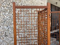 Mid Century Teak Four Panel Room Divider Screen - 4755801