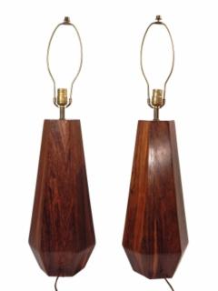 Mid Century Teak Lamps - 1354277