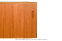 Mid Century Teak Pair Nightstands Cabinets Tables - 3406200