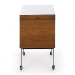 Mid Century Teak and Metal Serving Bar Cart probably Danish - 809284