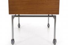 Mid Century Teak and Metal Serving Bar Cart probably Danish - 809286