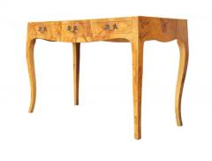 Mid Century Transitional Modern Italian Burl Console Table Desk or Entry Table - 3192863