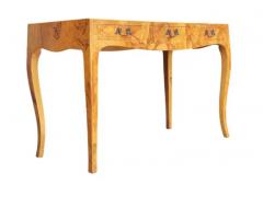 Mid Century Transitional Modern Italian Burl Console Table Desk or Entry Table - 3192867