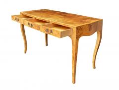 Mid Century Transitional Modern Italian Burl Console Table Desk or Entry Table - 3192905