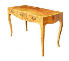 Mid Century Transitional Modern Italian Burl Console Table Desk or Entry Table - 3192906
