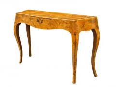 Mid Century Transitional Modern Italian Burl Console Table Desk or Entry Table - 3708502