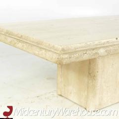 Mid Century Travertine Coffee Table - 3693271
