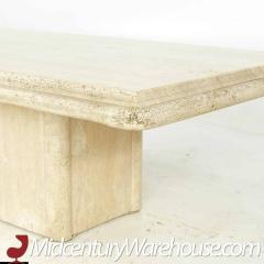 Mid Century Travertine Coffee Table - 3693272