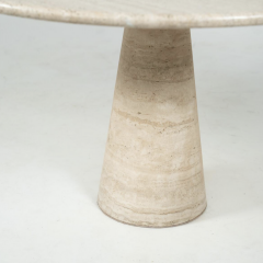 Mid Century Travertine Dining Table in style of Angelo Mangiarotti Italy 1970s - 4345079