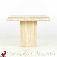 Mid Century Travertine Side Tables Pair - 3693128