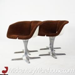 Mid Century Tulip Split Seat Swivel Chairs Set of 4 - 2569832