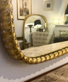 Mid Century Twisted Gilded Wood Mirror attribued to Osvaldo Borsani 1950s - 4245030