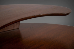 Mid Century Two Tiered Coffee Table in Oak Stained Walnut after Paul Laszlo - 2563706