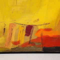 Mid Century Untitled Abstract Vibrant Oil On Canvas Painting signed Cohn - 4163525