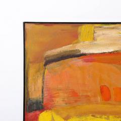 Mid Century Untitled Abstract Vibrant Oil On Canvas Painting signed Cohn - 4163549