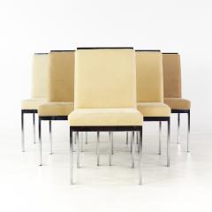 Mid Century Upholstered Chrome Dining Chairs Set of 6 - 4647657