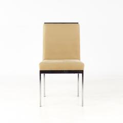 Mid Century Upholstered Chrome Dining Chairs Set of 6 - 4647658