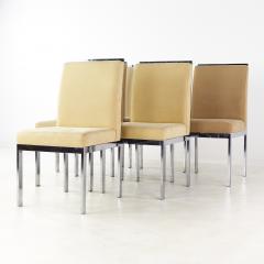Mid Century Upholstered Chrome Dining Chairs Set of 6 - 4647660
