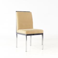 Mid Century Upholstered Chrome Dining Chairs Set of 6 - 4647664