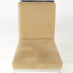 Mid Century Upholstered Chrome Dining Chairs Set of 6 - 4647665