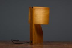Mid Century Veneer Table Lamp 1960s - 4606549