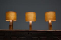 Mid Century Veneer Table Lamp 1960s - 4606551