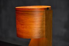 Mid Century Veneer Table Lamp 1960s - 4606554