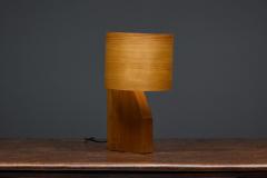 Mid Century Veneer Table Lamp 1960s - 4606608