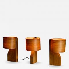 Mid Century Veneer Table Lamp 1960s - 4606997