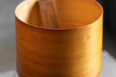 Mid Century Veneer Table Lamp France 1960s - 4364274