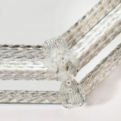 Mid Century Venetian Braided Glass Rods Reversed Etched Octagonal Mirror - 4745302