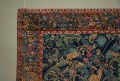 Mid Century Wall Tapestry with Birds Animals and Foliage Belgium 1960s - 4395679