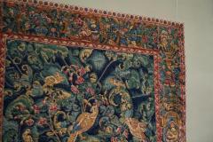 Mid Century Wall Tapestry with Birds Animals and Foliage Belgium 1960s - 4395713
