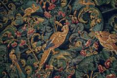 Mid Century Wall Tapestry with Birds Animals and Foliage Belgium 1960s - 4395723
