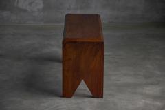 Mid Century Walnut Bench France Late 20th Century - 4342222