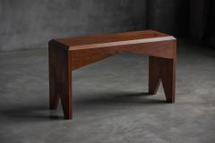 Mid Century Walnut Bench France Late 20th Century - 4342225