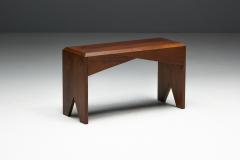 Mid Century Walnut Bench France Late 20th Century - 4342286