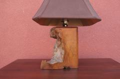 Mid Century Walnut Burl Table Lamp - 1635458