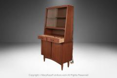 Mid Century Walnut China Cabinet Buffet Hutch - 4246116
