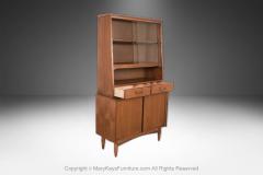 Mid Century Walnut China Cabinet Buffet Hutch - 4246118
