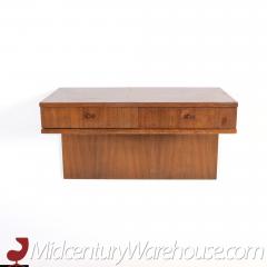 Mid Century Walnut Hanging Foyer Shelf Console - 2577812