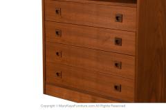 Mid Century Walnut Hutch Bookcase Cabinet - 3488379