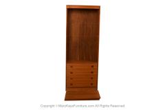 Mid Century Walnut Hutch Bookcase Cabinet - 3488381