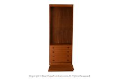 Mid Century Walnut Hutch Bookcase Cabinet - 3488382