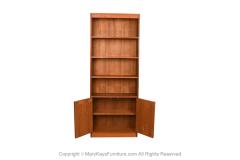 Mid Century Walnut Hutch Bookcase Cabinet - 3488376