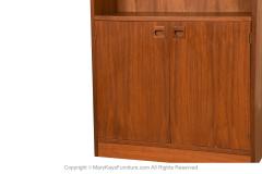 Mid Century Walnut Hutch Bookcase Cabinet - 3488377