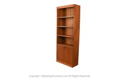 Mid Century Walnut Hutch Bookcase Cabinet - 3488403