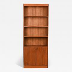 Mid Century Walnut Hutch Bookcase Cabinet - 3490479