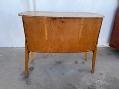 Mid Century Walnut Kidney Shaped Top 2 Drawer Commode - 4360059